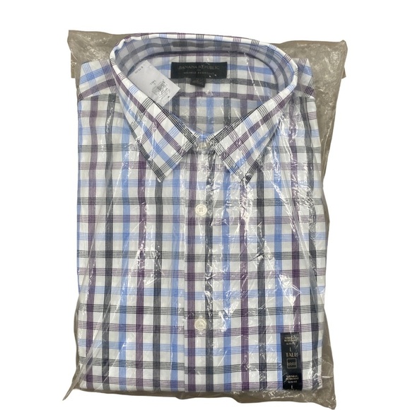 Banana Republic Factory White Slim Fit Button Down Shirt Size Large Tall NEW - Picture 4 of 10